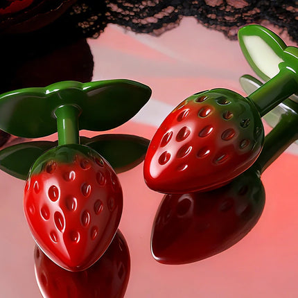1pcs, Strawberry shaped metal anal plug, butt plug, dildos, adult women toys, adult men toys, adult pleasure, sexual wellness