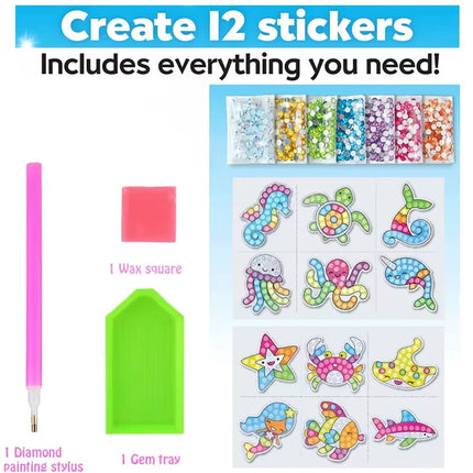 5D Diamond Painting Kit DIY Crafts Easter Basket Stuffers Gifts for Girls Kids Ages 3-12 Party Favors Bag Pendant Toys