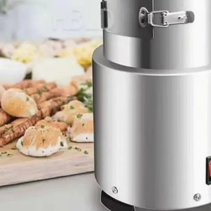 Commercial Electric Stainless Steel Garlic Peeler Clove Separator with Complimentary Garlic Press for Kitchen Use