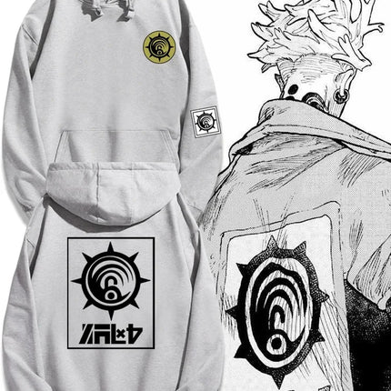 Anime GACHIAKUTA Hoodies Enji Print Oversized Y2k Sweatshirt Women Men Harajuku Fashion Cartoon Fleece Warm Female Male Hoodies