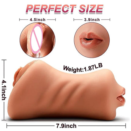 3 In 1 Pocket Pussy Male Masturbator Adult Sex Toy For Men Penis Stimulation Blowjob Stroker Tight Anus