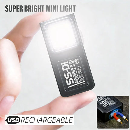 Mini LED Flashlight USB Rechargeable EDC Flashlight With COB Mini Torch Light Pocket Lantern Waterproof Work Light With Magnet