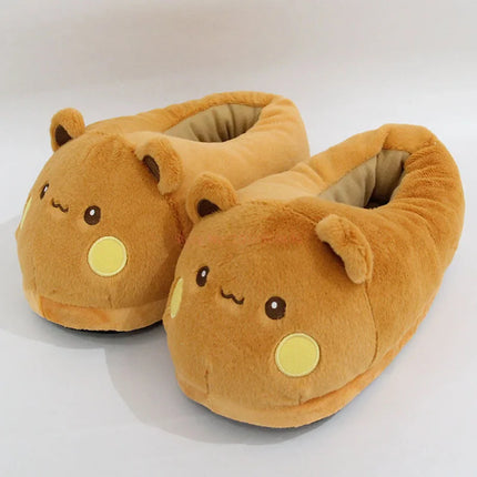 New Panda Bubu And Yier Plush Slippers Cartoon Panda Indoor Couple'S Warm Cotton Slippers Autumn And Winter Gift