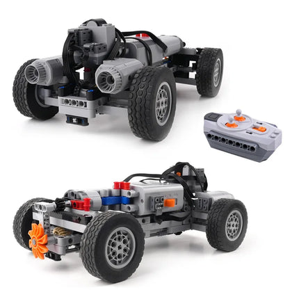 DIY Remote Control Four-wheel Drive Vehicle Building Blocks Compatible Spray Motor Chassis Car Puzzle MOC Bricks Toys Boys Gifts