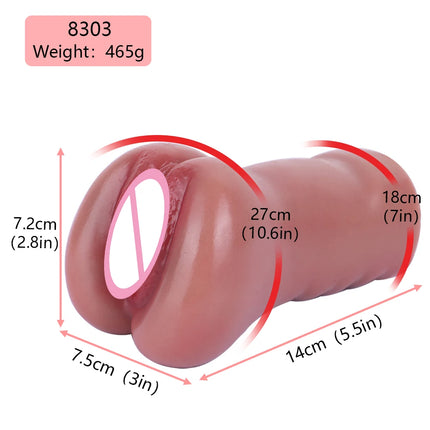 FAAK Soft Silicone Squirting Pocket Pussy Stroker Ejaculation Male Masturbator Realistic Vagina Clit  Anal Sex Toys For Men
