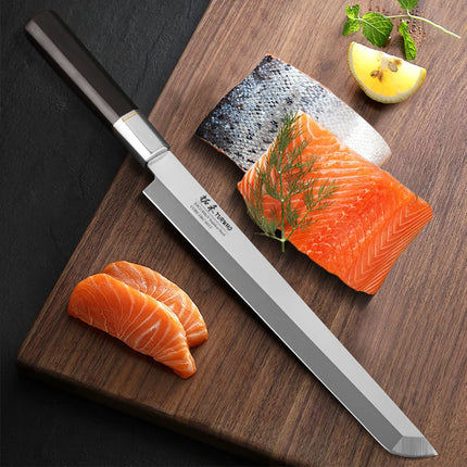 Turwho-Japanese sashimi knife 270mm, kitchen knives, cutting fish meat, filleting slicer, stainless steel, x9cr18mov