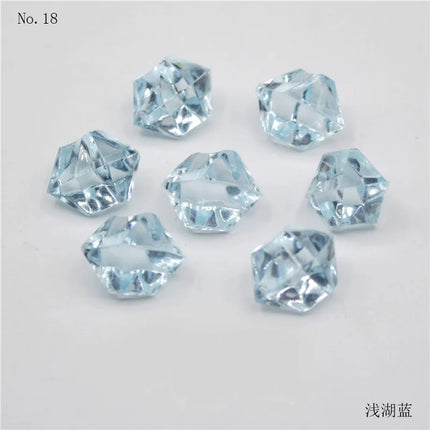 100PCS Plastic Gems Ice Grains Colorful Stones Children Jewels Acrylic Jewels Ice Counter Crystal Diamonds DIY Crafts Beads Toy