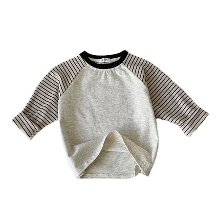 Kids' Striped Long-Sleeve T-Shirt Toddler Girl Loose Bottoming Shirt Boy Baby Casual Tops Fashion Children's Cotton Tees