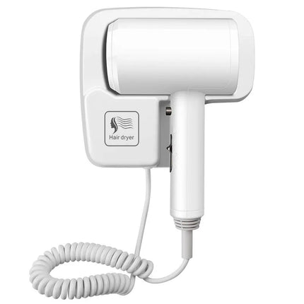 220V Wall Mounted Hair Dryer Hotel Bathroom Hair Dryers Professional Constant Temperature Dryer with Holder Base Free Punching