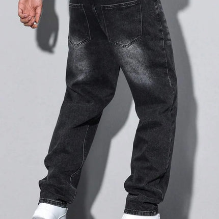 Best-selling black skinny jeans for men, with American design, suitable for all seasons