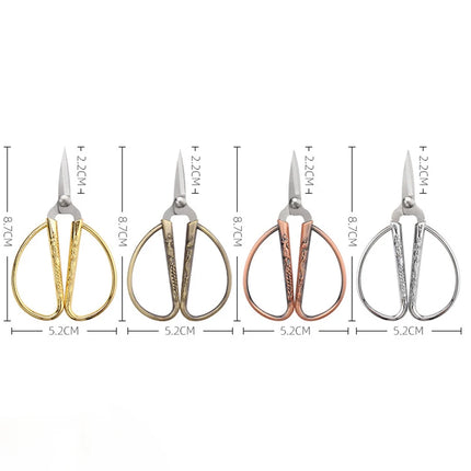 Mini Stainless Steel Sewing Scissors Retro Tailor Thread Embroidery Fabric Needlework Scissor Household Sewing Accessories