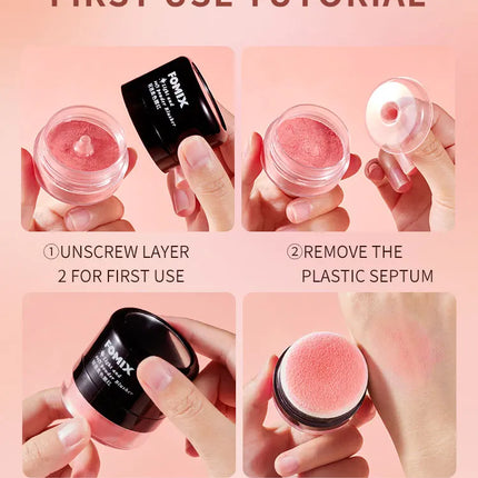 FOMIX Loose Powder Air Cushion Blush Long Last High Pigment Soft Misty Matte Face Blusher Natural Colors For Cheek