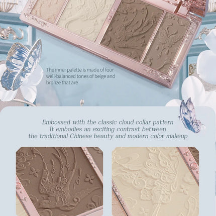 Flower Knows Butterfly Cloud Collar Collection Embossed Highlight & Contour Palette 16g
