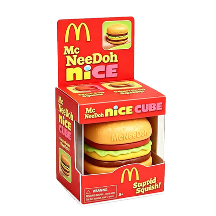 Schylling NeeDoh MC Burger Layerable Super Soft Decompression Squeeze Toy, Anxiety Relief Fidget Gift for Adults