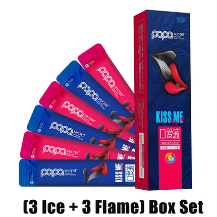 6pcs Oral Sex Water Lubricante Sexual Strawberry Peach Flavor Ice Fire Sex Toys Water Based Lubricant Gel for Women Men Couples