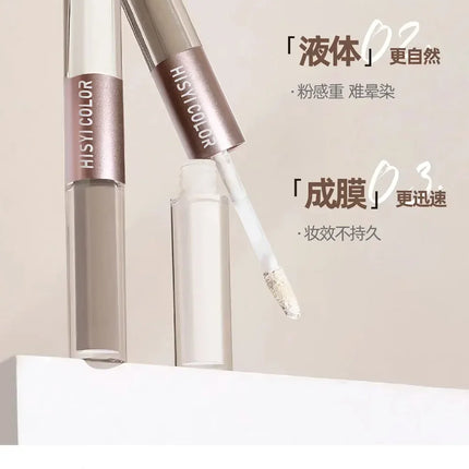 HISYI Dual-End Liquid Highlighter Pen, Skin Brightening & Contouring Stick, Natural Contour, Long-Lasting, Waterproof