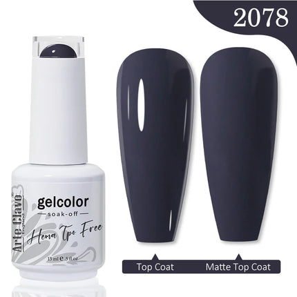 Arte Clavo Red Brown Gel Nail Polish 15ml Autumn Series Base Top Coat Soak Off UV Gel Semi Permanent Varnishes Design Nail Art