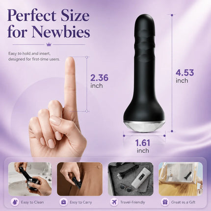 Vibrator Butt Plug Anal Toys Prostate Massager with 10 Vibrating Rotating Beginner-Friendly Anal Plug Sex Toys for Men Women