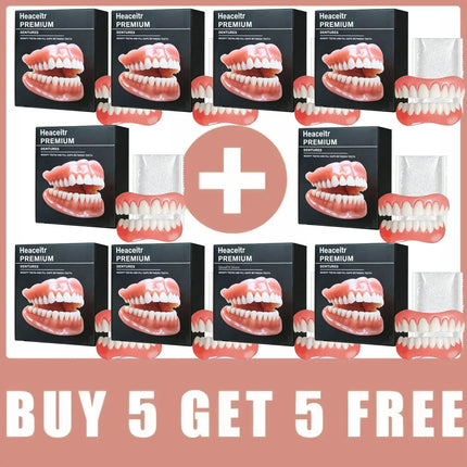 Custom Fit Dentures – boil to shape install easily at home Works for all arch size reliable for daily meal drink confident smile