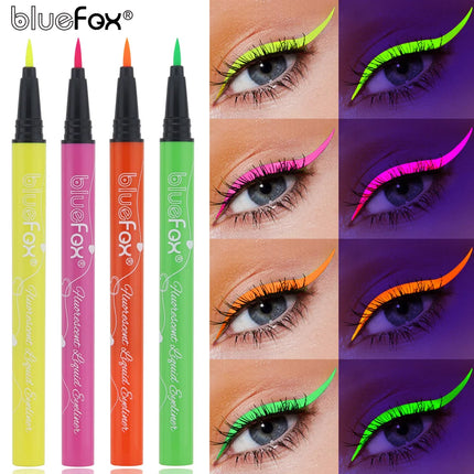 6pcs Glow in the Dark Face,Body Paint Set,Shimmer Liquid Eyeliner, Neon Fluorescent Makeup Sticks for Halloween,Music Festivals