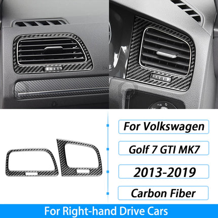 For Volkswagen Golf 7 GTI MK7 2013-2019 Carbon Fiber Gear Shift Air Outlet Window Lift Dashboard Suit Trim Car Interior Sticker