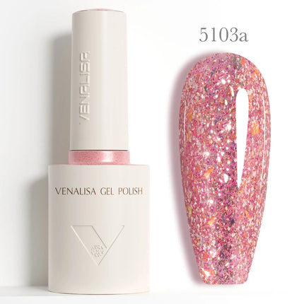 VENALISA 10ml Nail Gel Polish 108Colors HEMA/TPO Free UV LED SoakOff Long Lasting High Gloss Base TopCoat for Salon DIY Manicure