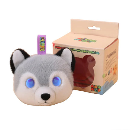 Intelligent AI early education plush Husky chat partner, 66 international languages, holiday gift giving friends