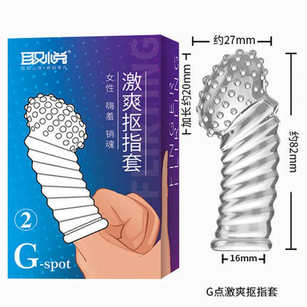 Finger Sleeves Vibrator Accessories Masturbation Sleeve G-Spot Clitoral Stimulator Finger Sleeves Sex Toys for Women Pleasure