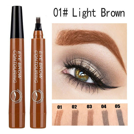4 Point Eyebrow Pencil Maquillajes Para Mujer Waterproof Liquid Eyebrow Pen Makeup Long Lasting Cosmetic Microblade Brow Pencil