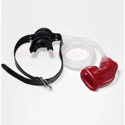 New Piss Urinal Flow Into Mouth Gag Urethral Catheter Plug Bondage Fetish Harness Slave BDSM Gay Adult Games Sex Toys For Man