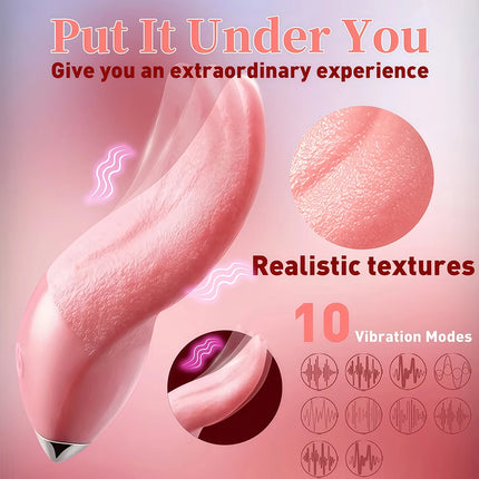 10 Modes Tongue Licking Vibrator for Women G Spot Clitoral Stimulator Dildo Nipple Female Masturbator Vibrators Sex Toys Aldult