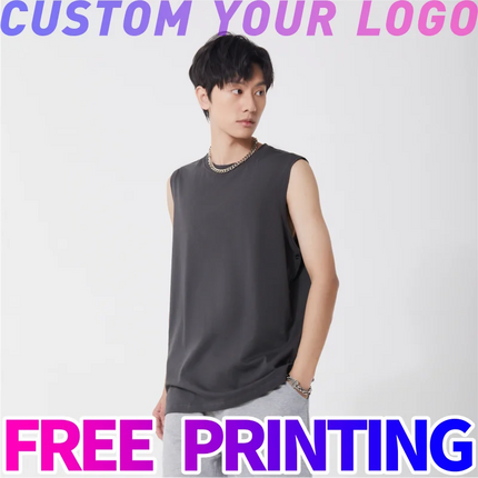 Customized Vest Free Printing Logo Image Photo T-shirt Sports Shirt Outdoor Waistcoat Tank Top Activity Culture Shirt Singlet