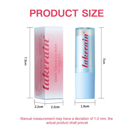 Glass Tinted Lip Balm Light Cherry Red Orange Glow Moisturizing Vegetarian Lip Balm With Bright Clear Color Korea Lip Cosmetics