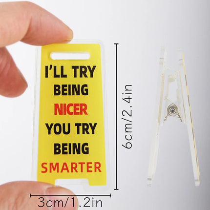 1PCS Acrylic Desk Sign "just Work Here " - Humorous Office Decor Unisex Gift For Coworkers Versatile Room Decor