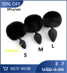 Female Male Erotic Cosplay Accessories of Cute Fox Tail Anal Plug with Soft Bow-Knot Cat Ears Headbands Collar for SM Sex Toys