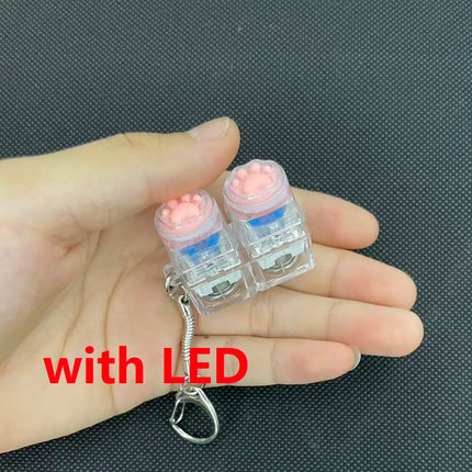 Fingertip Decompression Toy Keys Silicone Soft Cat Paws Keychain Key Ring Mobile phone Pendant Accessories Keyboard Tapping