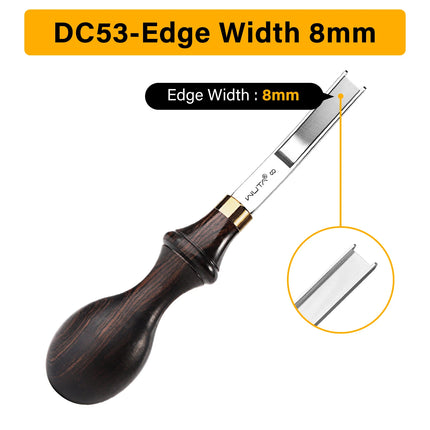 WUTA 1PC Professional Leather Wide Edger Skiver Edge Beveler Sharp M390/DC53 Steel Skiving Thinning Trimming Craft Leather Tools