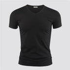 Black V-neck / 4XL / China Mainland