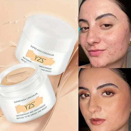 Concealer Cream Waterproof Full Coverage Concealer for All Skin Tones Tattoos Scars Dark Circles Acne Spots Foundation Makeup