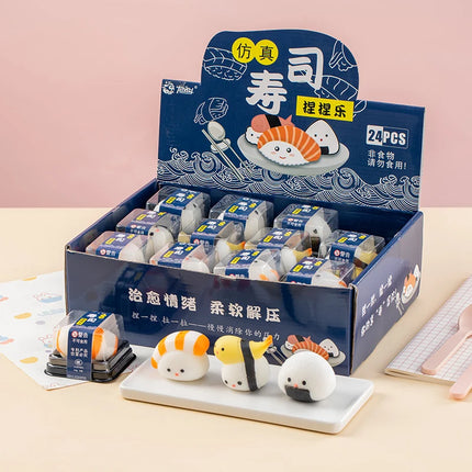 Sushi Squishy Food Simulation Toy Soft Sensory Squeeze Anti Stress Ball Mochi Squishy Abreact Vent Toy Party Gift Bag Stuffers
