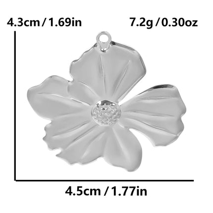 Breloque Metal Love Stainless Steel Flower Pendants For Jewelry Making Earrings Bracelets Headwear DIY Heart Charms Accessories