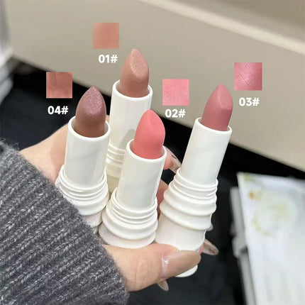 QIBEST New Exquisite Symphony Matte Lipstick Matte Soft Mist Korean Cosmetics Light Color Colorful Lasting Shiny Lipstick Makeup