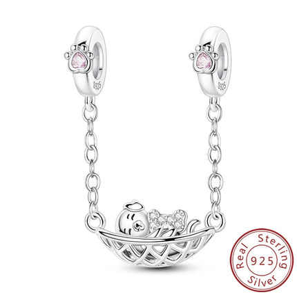 Original 925 Sterling Silver Charm Bead Balloon Poodle Cute Puppy Heart Charm Fit Bracelet Bangle Pendant Women DIY Jewelry Gift