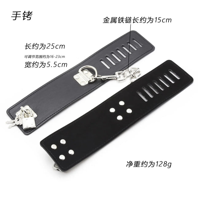 Exotic Lingerie Accessories of Adjustable PU Leather Handcuff Ankle Cuff for Couples Bdsm Bondage Restraint Sex Bondage Sex Toys