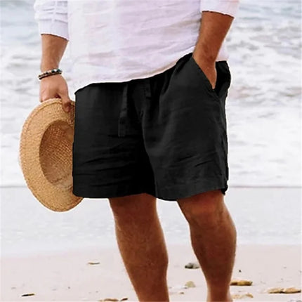 2026 New Men's Beach Pants Joggers Fashion Cotton Linen Sweatpants Casual Pants Hawaiian Vacation Loose Spring/Summer Long M-4XL