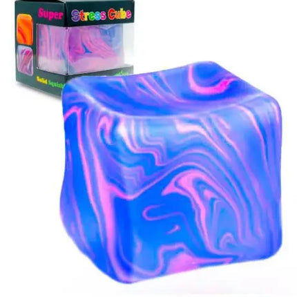 Schylling Nee Doh Nice Cube & Nice-Sicle Squishy Toy Sensory Stress Relief Squeeze Cube Anti-Anxiety Fidget Toy for Focus ADHD