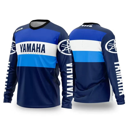 Summer YAMAHA Men Women Motorcycle Riding Suit Loose Breathable Quick Drying Off-Road Racing Suit Long Sleeved Sports T-Shirt