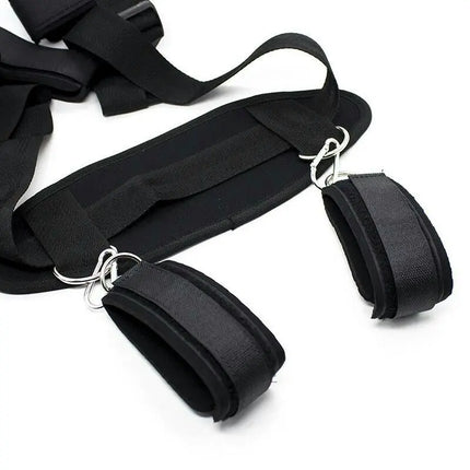 Adult Games Slave BDSM Bondage Nylon Handcuff Sex Toys For Woman Couples Fetish Cuffs Thigh Restraint Set Open Legs Sex Products