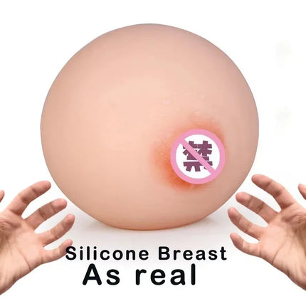 2025 New Artificial Chest Insertable Fake Silicone Breast Tools Men Masturbator Boobs Sex Toys For Men Adult Products