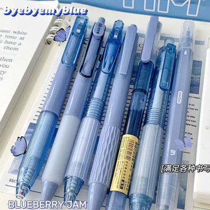 7 pieces/box Minimalist Transparent 0.5mm Gel Pen Fashion Office Signature Pen Creative Multifunctional